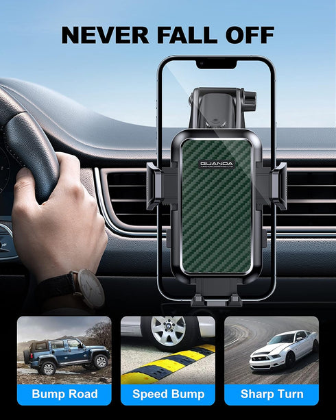 Suction Cup Car Phone Mount for Windshield/Dashboard, Hand Free Mobile Phone Holder for Car, Universal Cell Phone Holder Stand for iPhone 15 14 13...