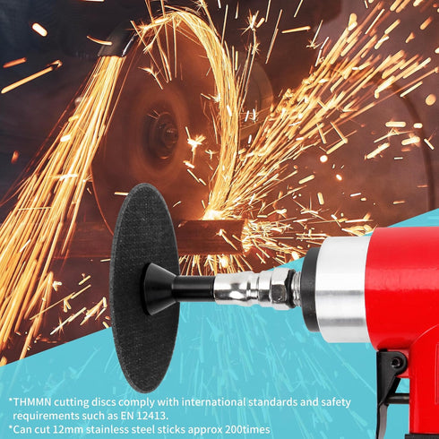 Cut-Off Wheel Mounting Mandrel for Type 1 Cutting Wheels 3/8" & 1/4" Arbor 1/4" Shank Stem 4 Pack...