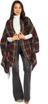 Mud Pie Reversible Tartan and Leopard Womens Scarf Wrap, One Size, Green...