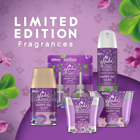 Glade Candle Jar, Air Freshener, Happy-Go-Lilac, 3.4 oz...