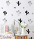 92pcs/Set Cactus Wall Stickers for Kids Room,Peel and Stick Home Decor Decals JW572 (Black)...