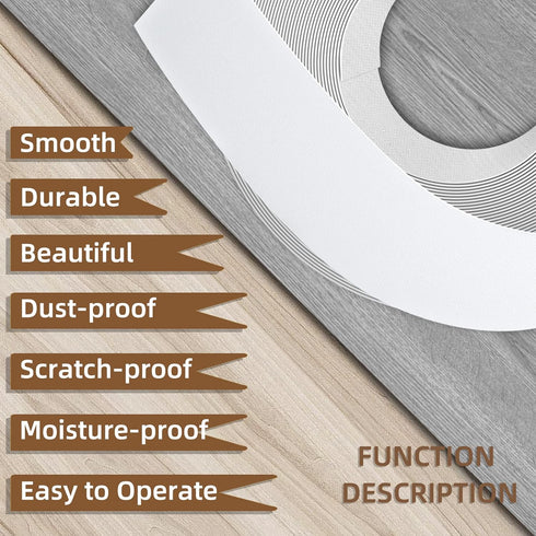 Melamine Edge Banding, 2 inch x 25ft White Edge Banding with Hot Melt Adhesive Pre-glued Cabinet Edge Banding Flexible White Veneer Edging for Ply...