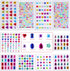 Self Adhesive Rhinestones, Cridoz 735Pcs Craft Gems Self Adhesive Jewels Stickers Crystal Jewels and Gems for Crafts (12 Sheets Assorted Shapes an...
