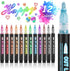 Outline Markers Self-outline Metallic Markers, 12 Colors Double Line Outline Markers, Super Squiggles Shimmer Outline Glitter Pen Set for Christma...