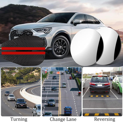 360° Adjustable Blind Spot Mirror, 1 Pair 2'' Side Mirror Blindspot with 2pcs Side Mirror Rain Guard HD Glass Wide Angle Frameless Mirror for Car ...
