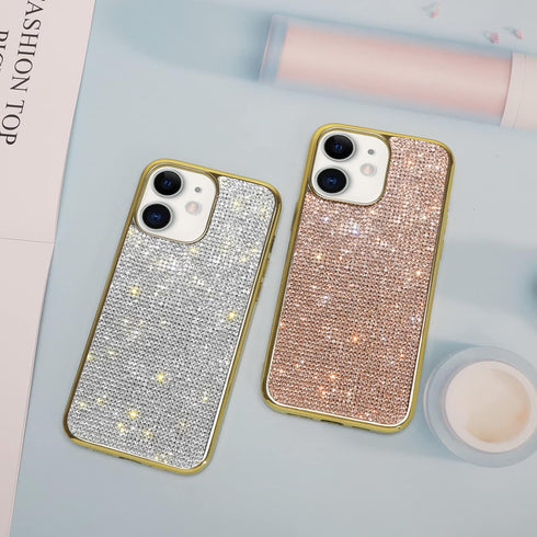 LUVI Fusicase for iPhone 11 Diamond Case Cute Bling Glitter Rhinestone Crystal Shiny Sparkle Protective Cover with Electroplate Plating Bumper Lux...