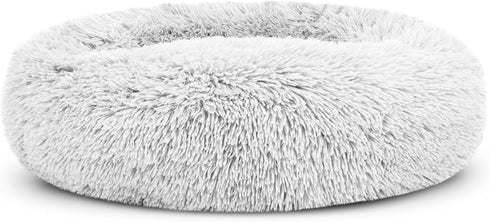 Replacement Cover Only for The Dog’s Bed Sound Sleep Donut Dog Bed Spare Cover, Small Ice White Plush...