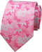 Elfeves Men's Women Boys Pink White Small Designer Jacquard Silk Tie Formal Self Necktie...