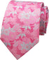 Elfeves Men's Women Boys Pink White Small Designer Jacquard Silk Tie Formal Self Necktie...