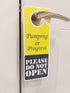 Do Not Disturb Sign - Pumping in Progress Do Not Open, Door Hanger 2 Pack, Double Sided, Ideal for Using in Any Places...
