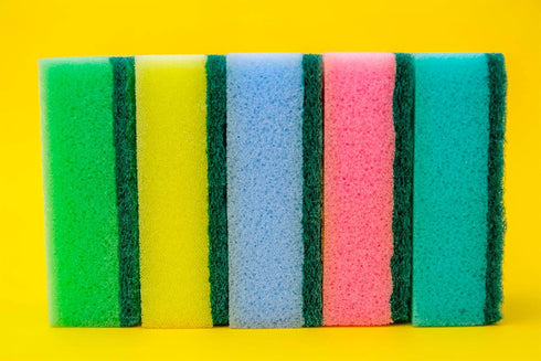 DecorRack 80 Cleaning Sponges, Heavy Duty Dish Sponges, Household Cleaning, Bathroom, Car Wash - Multicolor (Pack of 80)...