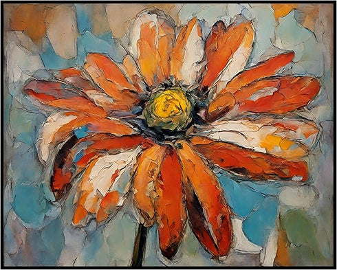Posterizer 1 pcs-beautiful dainty flower in oil painting style 3-Floral & Botanical Art-Landscape & Nature Art-Decor for Home & Office- unframed w...