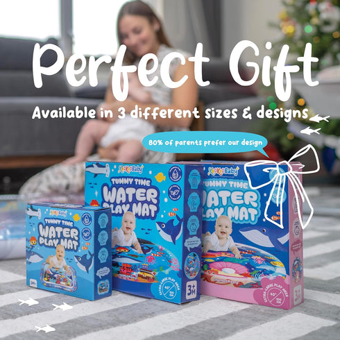 Water Tummy Time Mat for Baby - 26"x20" Large Premium Tummy Time Toys for Baby Boy or Baby Girl, Infant Water Mat for Above 3 Month, Water Play Ma...