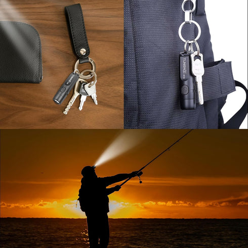Rechargeable Keychain Flashlights, 650 High Lumens EDC Pocket Flashlights, Mini Flashlight Be Used for Camping Outdoors Emergency?Black?...