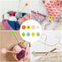 NQEUEPN 8pcs Silicone Knitting Needle Stoppers, Colorful Daisy Leaves Knitting Needles Point Protectors Knitting Needle Caps for Knitting Projects...