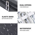 MIRLEWAIY Travel Cords Organizer Case Double-Layer Electronic Accessories Carrying Bag for Charger Cables Adapter USB Sticks Leads Memory Cards, B...