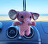 Elephant Cute Ornament, Car Rearview Mirror Hanging Decorations, Automotive Crochet Handmade Holder Accessories, Bag Ornament....