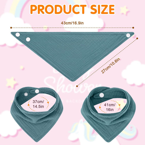 Accmor 10 Pack Muslin Baby Bibs Baby Bandana Drool Bibs 100% Cotton Baby Bibs for Teething and Drooling, Soft Bibs for Baby Girls Boys...