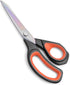 LIVINGO Premium Tailor Scissors Heavy Duty Multi-Purpose Titanium Coating Forged Stainless Steel Sewing Fabric Leather Dressmaking Comfort Grip Sh...
