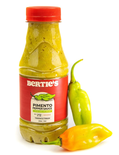 Bertie's Trinidad Pimento Sauce (10 Oz./300ml) | Adds Wonderful Flavour and Aroma Without The Heat to Dish | Perfect To Season Meats And Vegetable...