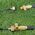 Garden Hose Adapter 2Pcs, Brass Standard 1/4 Inch to 3/4 Inch GHT Garden Hose Female Pipe Fittings, Garden Water Hose Thread Irrigation Tube Conne...