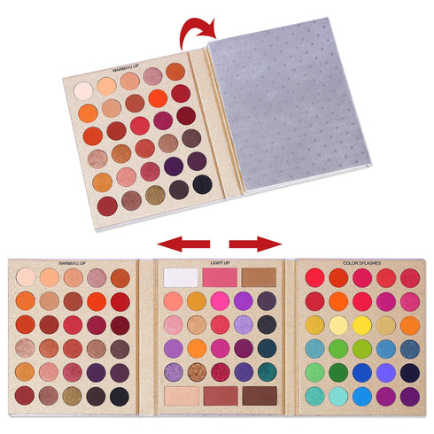 UCANBE Pretty All Set Eyeshadow Palette Holiday Gift Set Pro 86 Colors Makeup Kit Matte Shimmer Eye Shadow Highlighters Contour Blush Powder All I...