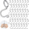 Sosation 45 Pcs Clothes Hanger Connector Hooks Metal Hanger Extender Hooks Mini Cascading Hanger Hook Metal Outfit Hanger Extender Clips for Velve...