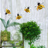 MorTime 4 Pack Metal Bee Wall Art Sculptures Garden Decorations, Hanging Bee Wall Decor Indoor Outdoor Garden Yard Lawn Decor...