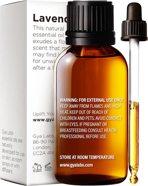 Gya Labs Lavender Essential Oil for Diffuser - 100% Natural Lavender Oil for Skin, Lavender Oil Essential Oil for Hair, Massage & Candle Making - ...