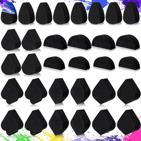 Dansib 32 Pcs Face Paint Sponges Face Painting Sponges High Density Face Painting Supplies for Kids Adults Makeup Body Art Works, Tears, Droplets,...