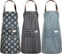 SATINIOR 3 Pieces Adjustable Bib Apron with Pockets Women Waterproof Cooking Aprons Men Chef Adults Baking Cleaning...