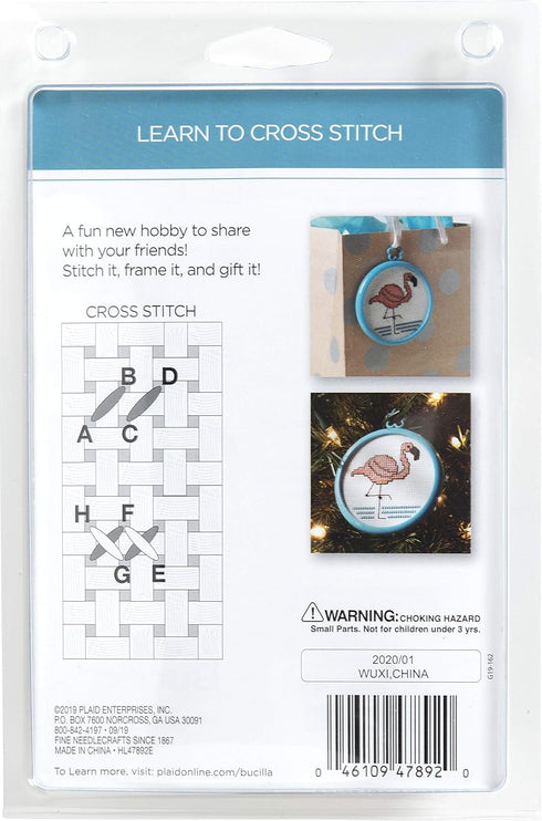 Bucilla 47892E My 1st Stitch Counted Cross Stitch Kit, 3", Sloth...
