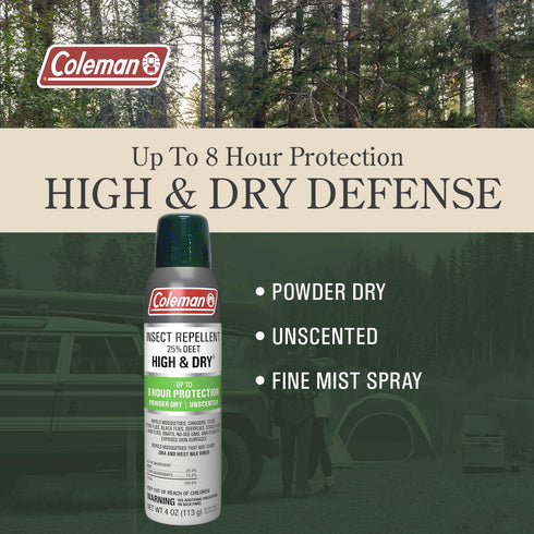 Coleman Insect Repellent Spray - 25% DEET Dry Formula Insect Repellent Spray protects against ticks, mosquitoes, chiggers, gnats, fleas and flies,...