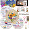 KLOSN 4 Sets Embroidery Kit for Beginners, Sun Flower Ribbon Embroidery Patterns & Basic Embroidery Stitches Kits, Needlepoint Kits for Adults, Be...