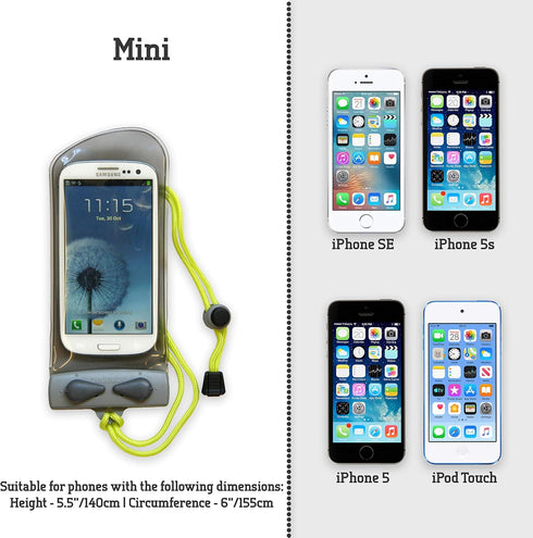 Aquapac 'Classic' Waterproof Phone Cases (Mini) Grey...