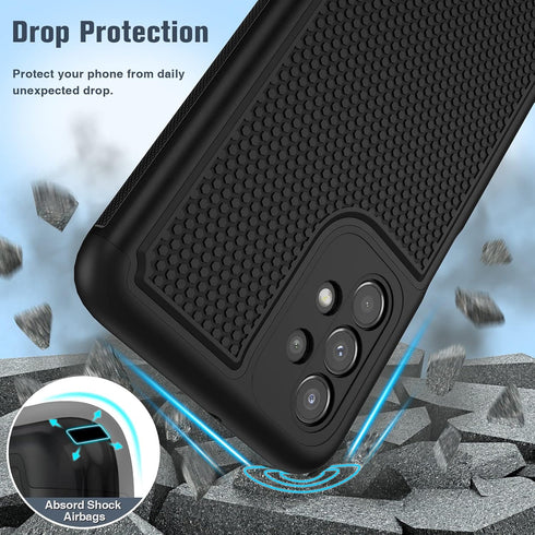 FNTCASE for Samsung Galaxy A23 5G Case: (Samsung Galaxy A23 4G LTE) Dual Layer Protective Heavy Duty Cell Phone Cover Shockproof Rugged with Non S...