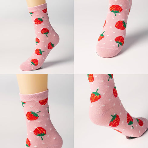 Fruit Socks Strawberry Socks Tomato Novelty Fashion Socks Pineapple Crew Socks for Women Men Ladies Socks Gift 6 Pairs...