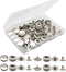 12 Sets Heavy Duty Leather Snap Fasteners Kit, 15mm Metal Snap Buttons Kit Press Studs Leather Rivets and Snaps for Clothing, Leather, Jeans, Jack...