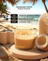 96NORTH Luxury Coconut Soy Candle | Large 3 Wick Jar Candle | Up to 50 Hours Burning Time | Tropical Beach Scented Candles for Home | 100% Natural...