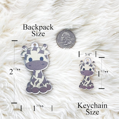 Baby Giraffe Keychain - Charm for Purse Diaper Bag Tote Bag Kids Backpack Keychain...