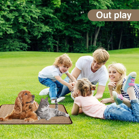 Pet Cooling Bed Mats Dog Cooling Mat Washable Comfort Breathable for Dogs and Cats Indoor Outdoor, Keep Cool Ice Silk Sleeping Mat for Summer Hot ...