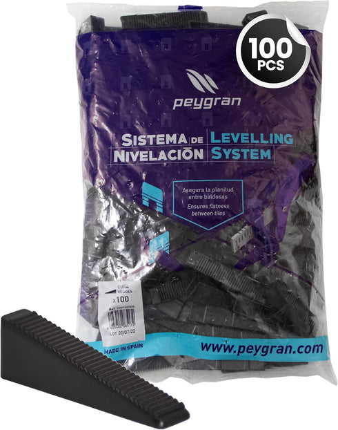 Peygran Classic Tile Leveling Wedges – 100 PCS Heavy-Duty, High-Performance Lippage-Free Tile and Stone Installation Tool, Leveling System Wedges ...