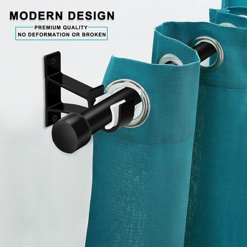 6 Pack Curtain Rod Bracket, Heavy Duty Curtain Rod Holders Curtain Rod Hooks, Curtain Rod Brackets for Wall Drapery Rod Hangers Supports for 1 Inc...