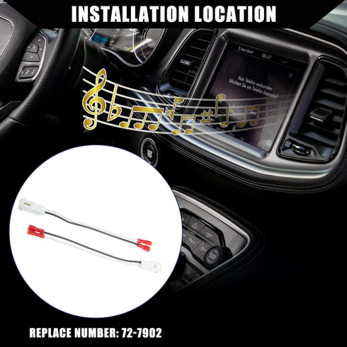 Front/Dash Tweeters Speaker Wiring Harness Adapter Connector Plug for Dodge for Ram 1500 06-21 for Jeep Cherokee 2011-2017 / Car Speaker Wiring Ad...