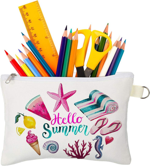 Weewooday Sublimation Blanks Cosmetic Bags Multipurpose DIY Heat Transfer Makeup Bags Toiletry Pouch Iron on Transfer Zipper Canvas Pencil Bag for...