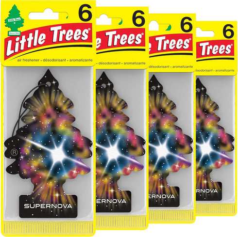LITTLE TREES Air Fresheners Car Air Freshener. Hanging Tree Provides Long Lasting Scent for Auto or Home. Supernova, 24 Air Fresheners...