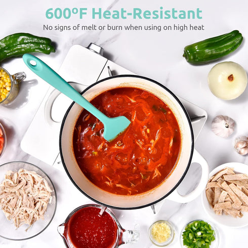 Heat Resistant Silicone Large Spatula: U-Taste 600ºF High Heat Flexible 11.38in Silicon Mixing Stirring Cooking Scraping Baking Bowl Scraper Seaml...
