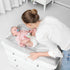 TILLYOU Changing Pad Cover Set in Soft Jersey Material - Fits 32"/34''x16 Contoured Pad for Babies, Navy Blue & Lt Gray...