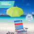 Rio Brands Wave Beach 4' Adjustable Clamp-On Beach Umbrella and Sun Shade, Lightweight Polyester Umbrella with Clamp for Chair...