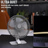 SLENPET 6 inch USB Desk Fan, Adjustable Tilt, 4 Speeds, Ultra-quiet, 90Rotation, Portable, Metal Base, Silver...
